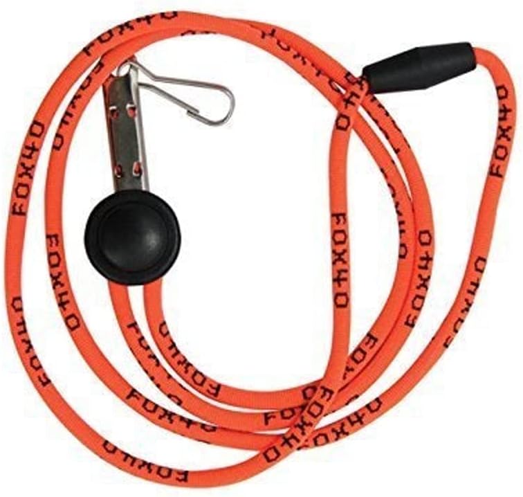Fox 40 Sonik Blast pealess whistle with attached breakaway neck lanyard