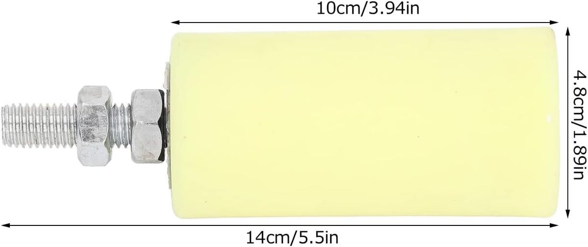 Hard nylon roller cylinder showing 100mm working length
