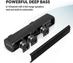 Side profile of Wohome 16-inch slim soundbar
