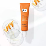 RoC anti aging brightening cream packaging box showing active ingredients