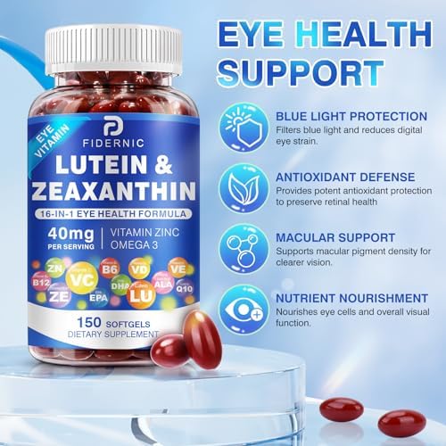 High-potency Lutein and Zeaxanthin softgel capsule close up