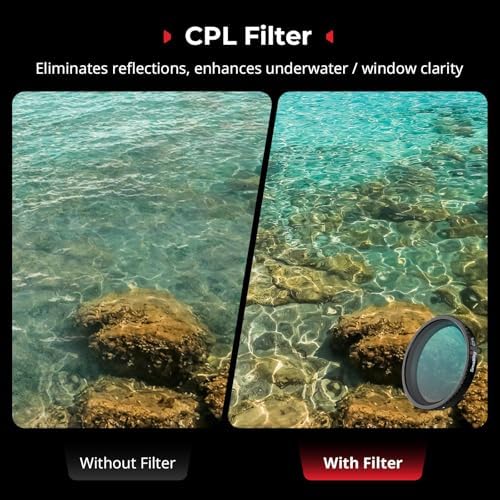 SmallRig ND filter and CPL set for DJI Action cameras showing snap-on design