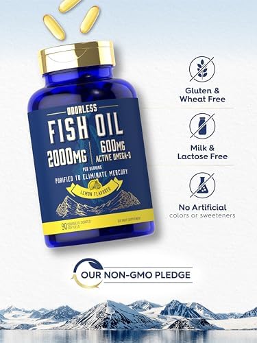 Carlyle fish oil purified mercury free wellness supplement bottle