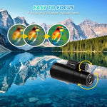 OEXLUFORD high power monocular telescope kit with tripod and smartphone adapter laid out completely.