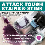 Uncle Todd's enzyme powered concentrated carpet cleaning solution for home machines.