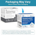 Clear hypoallergenic surgical tape roll showing easy tear perforated design