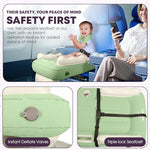 Velvet flocked surface of the Wiggly Winks inflatable baby bed close up