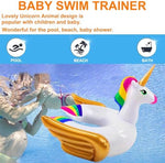 Side profile of iGeeKid unicorn pool float and matching ball