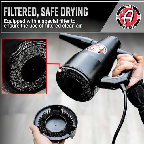 Adam's Polishes Mini Air Cannon touch free vehicle drying method application