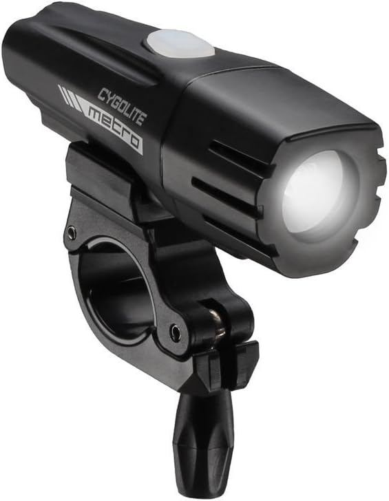 Cygolite Metro 700 Lumen USB Rechargeable Bicycle Headlight front view bicycle light