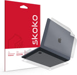 Skoko Invisible Matte Full Body Skin front view protecting an Apple laptop top cover