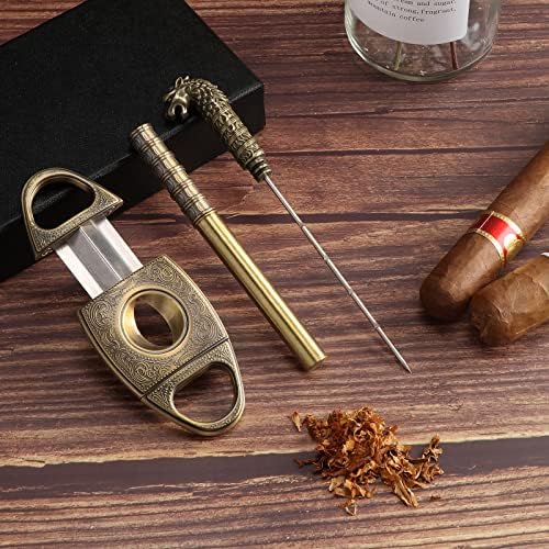 Scotte V-Cut Cigar Cutter Guillotine Precision Cigar Draw Enhancer Tool Needle & Sharp Perfect Cigar Cutters Cigar Accessories Set - Image 4