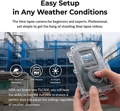 Brinno Time Lapse Camera BCC300-C Bundle, Outdoor Construction Jobsite Plant Weather - HDR FHD1080P Timelapse Camera LCD Screen - Extended Battery Life IPX4 Water-Resistant Housing and Clamp - Image 3