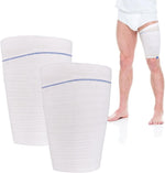 HANSILK Catheter Leg Bag Holder front view showing white fabric sleeve