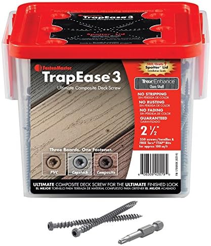 Fastenmaster deck screw box packaging and installation guide view