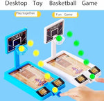 Compact tabletop arcade basketball game for kids and adults