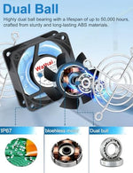 Wathai 12V exhaust fan kit close up view highlighting the durable frame construction and mounting holes