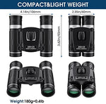 FLYANT pocket binoculars being folded into a compact size for travel