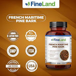 FineLand French maritime pine bark 200 day supply bottle for daily immune system health.