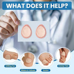 Water resistant felt callus pads demonstrating durable daily wear capability for exercise and walking.