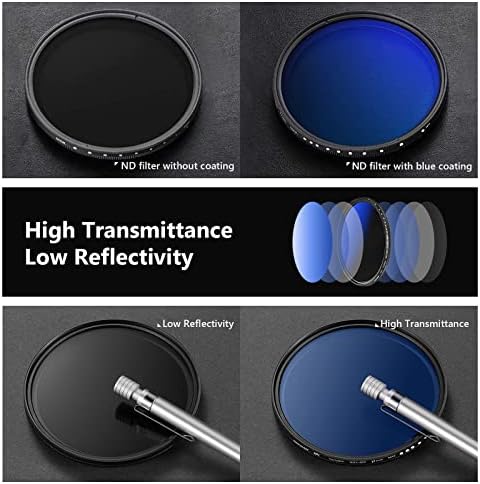 Detailed view of the multi-layer coated optical glass surface