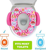 Back view of the USA made durable plastic base of the Nickelodeon soft training seat.