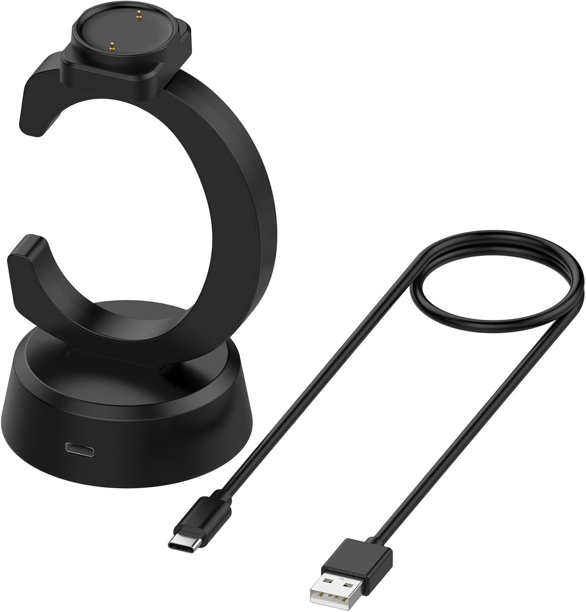 E ECSEM charger stand for Amazfit Bip 6 front view showing magnetic docking interface