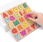 Winbar premium wooden shape sorter puzzle featuring geometric multi color blocks for early cognitive development.
