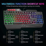 Rii RK202 gaming keyboard side profile showing ergonomic design