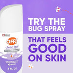 Close up of Off! Clean Feel packaging showing active ingredients