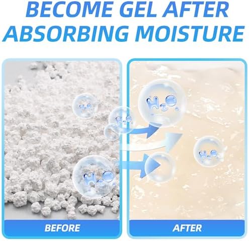 Wisesorb moisture absorbing gel packets placed inside a bathroom cabinet