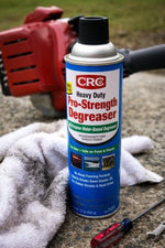 CRC pro strength degreaser dissolving oil from rubber hoses and alloy wheels