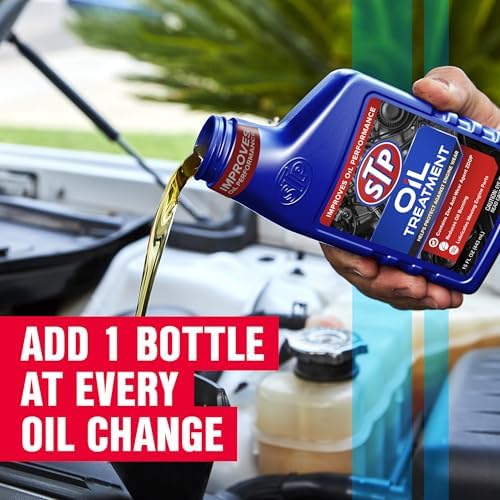STP High Viscosity Oil Treatment cap and bottle top detail