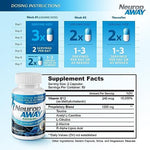 NeuropAWAY nerve discomfort capsules packaging detailing Vitamin B12 and Taurine blend.