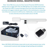 Lian Li 12RSLIN1W3B model triple pack packaging contents including the wireless controller and installation screws.