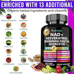 Side view of Adndale 18-in-1 NAD+ supplement showing ingredient list