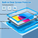 Child holding the BMOUO protective iPad case by its thick ergonomic carrying handle grip