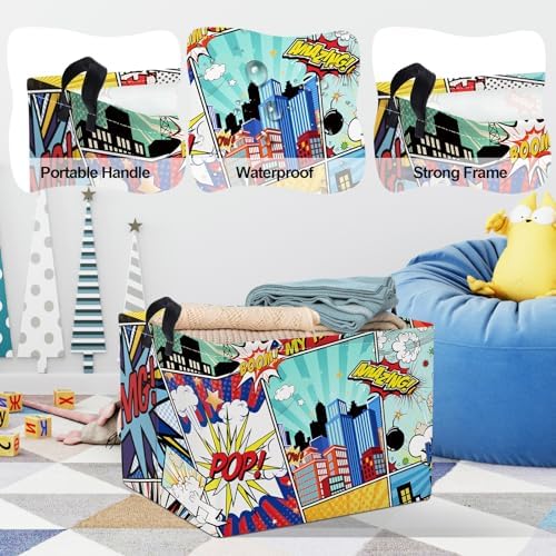 Clastyle rectangle kids laundry hamper standing upright next to a nursery shelf
