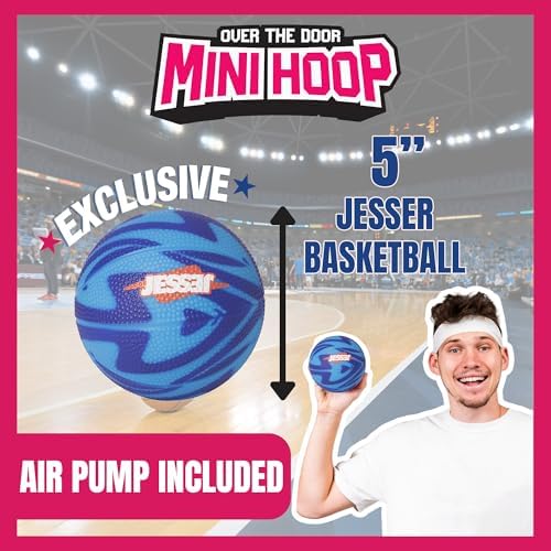 Side view of the foldable rim design on the Jesser basketball hoop