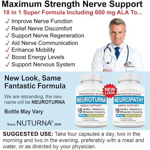Nuturna Neuroturna health supplement back of bottle details