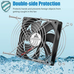 GDSTIME waterproof ventilation fan installed inside a high-humidity electronic cabinet enclosure for heat dissipation.