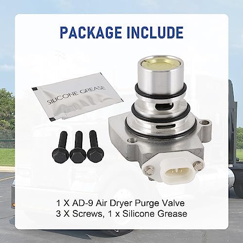 Heavy duty aluminum air dryer valve with white electrical connector