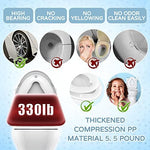 YASFEL white 18.5 inch elongated toilet seat dimensions and bumpers