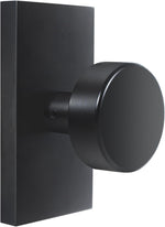 Hiemey matte black passage door knob front view hardware