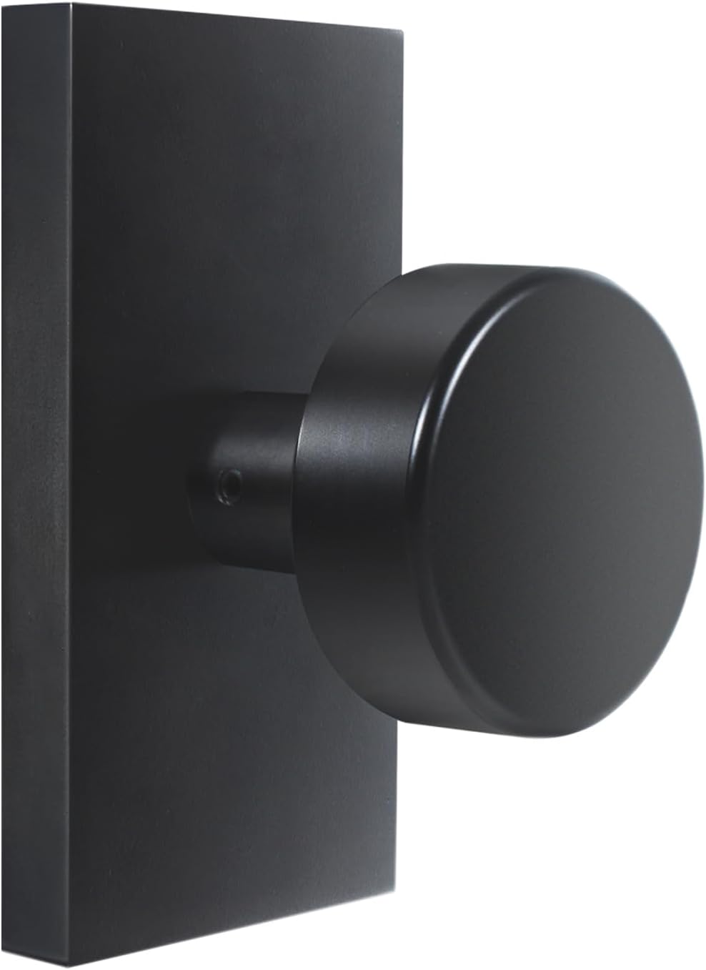 Hiemey matte black passage door knob front view hardware