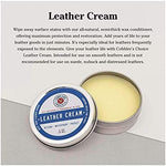 Cobbler's Choice leather cream showing the texture of the triple filtered beeswax formula