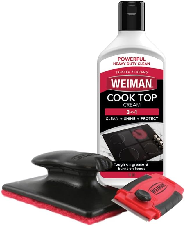 Weiman glass cooktop cleaner kit front view 10 fluid ounce