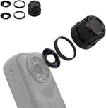 Jakoly Lens Replacement Kit for Insta360 X5 front view showing premium optical glass covers.