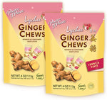 A collection of Prince of Peace digestive ginger candies highlighting natural nausea relief benefits.