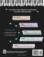 Piano Note Reading Workbook for Beginners: 100 Exercises with Ear Training, Games, Notespeller, Timed Drills & Mini-Lesson: Learn Music Theory & How ... Piano Starter Kit - Anyone Can Play) - Image 3